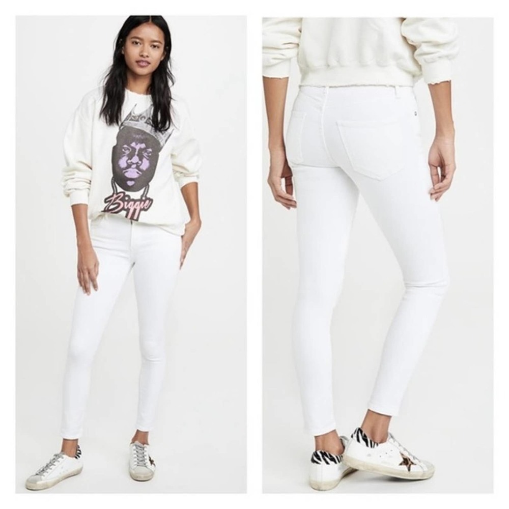 NEW!!! AGOLDE Sophie Mid-Rise Ankle Phantom white skinny jeans, stretch, Size 32